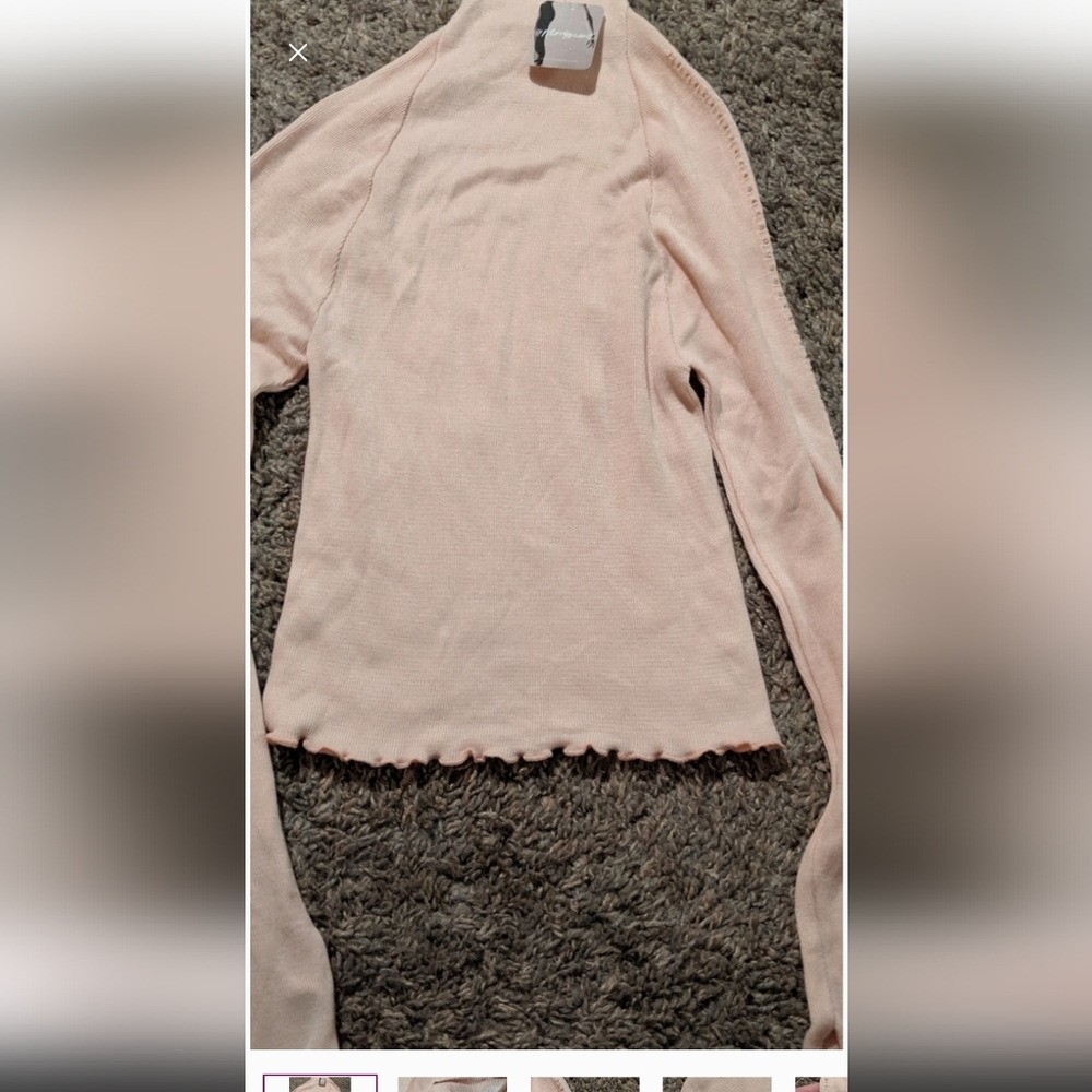 Free people ribbed mock turtleneck